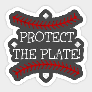 Vintage Baseball Softball Protect the Plate Sticker